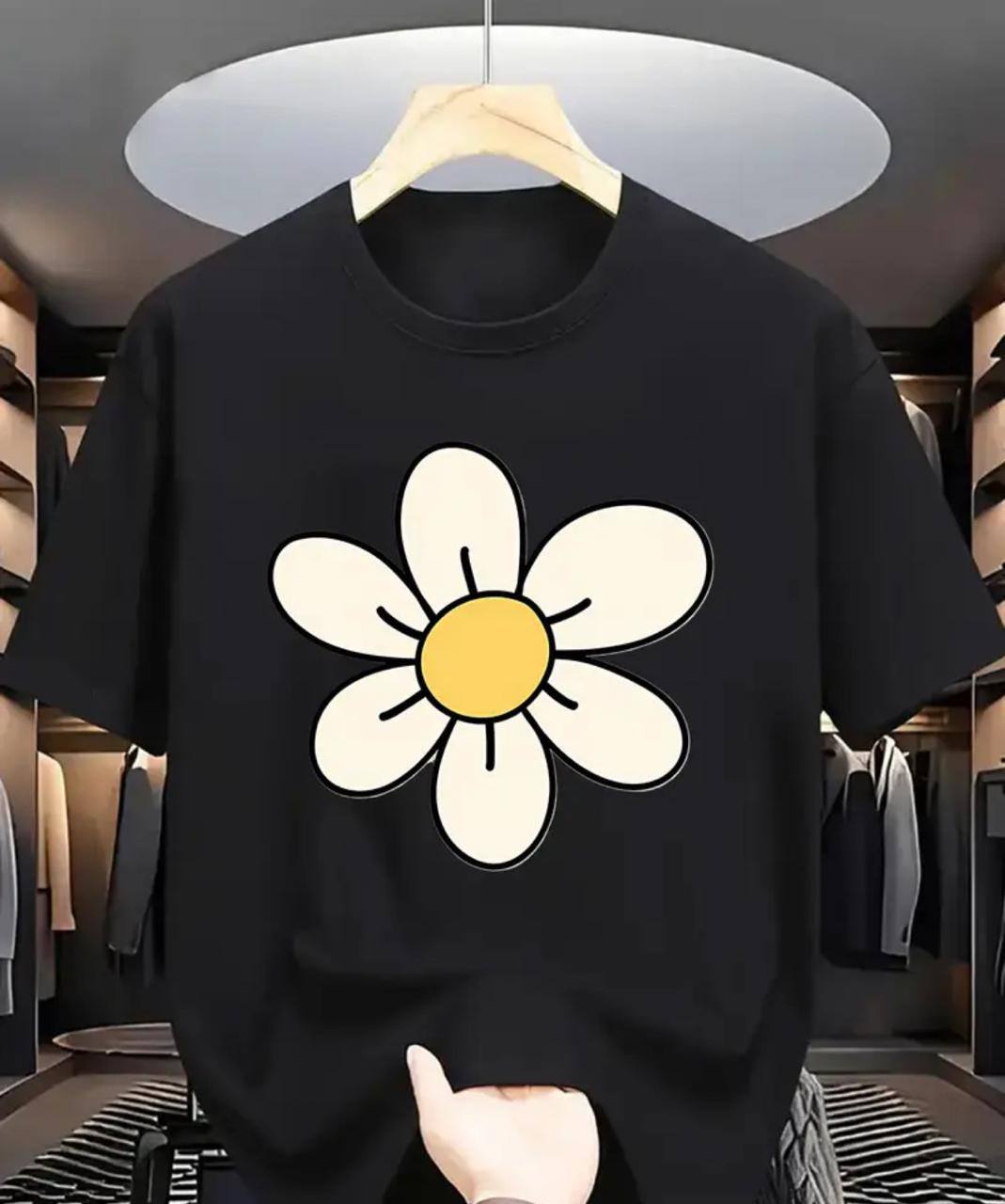 FLOWER PRINT T SHIRT FOR LADIES