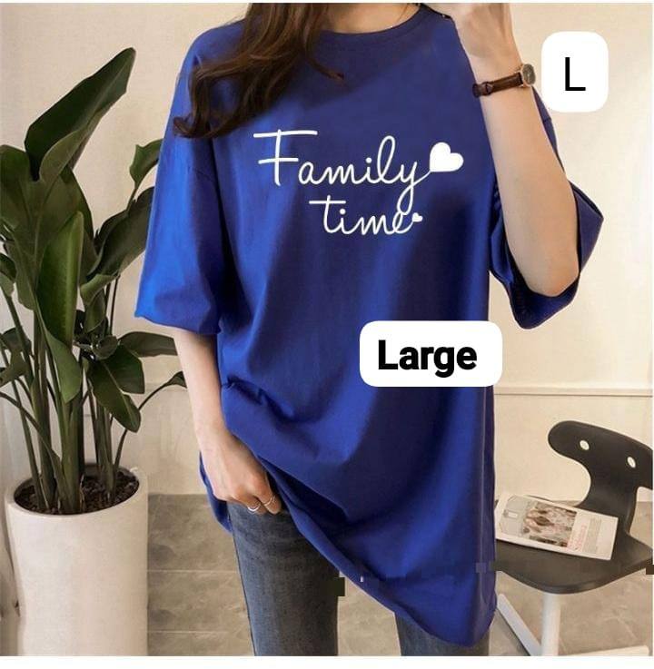 FAMILY TIME TOP STRETCHING T-SHIRT MATERIAL