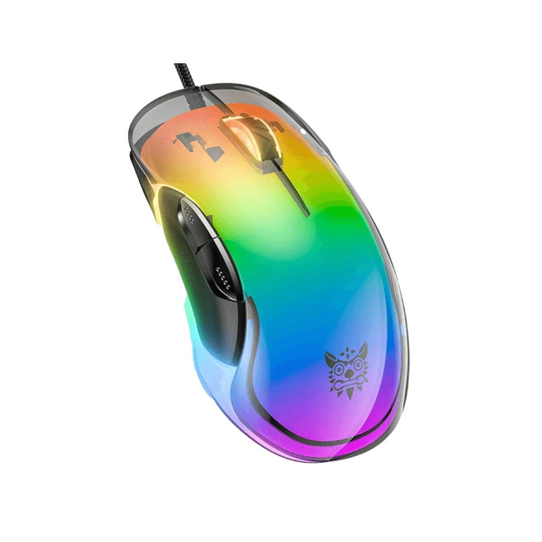 ONIKUMA CW925 RGB BACKLIT WIRED GAMING MOUSE UP TO 12800 DPI LIGHT WEIGHT TRANSPARENT