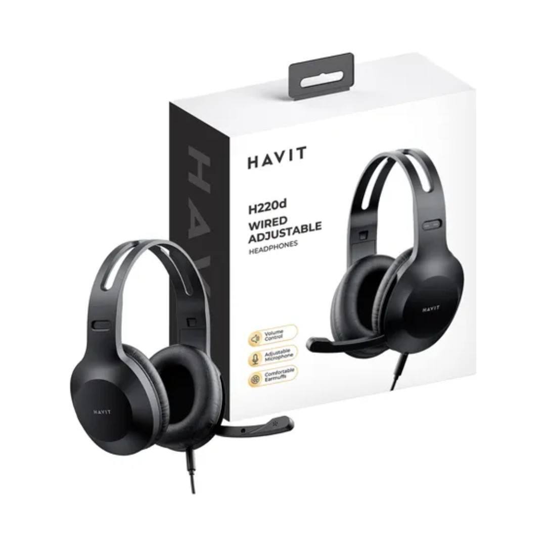HAVIT H220D WIRED BLACK HEADPHONE