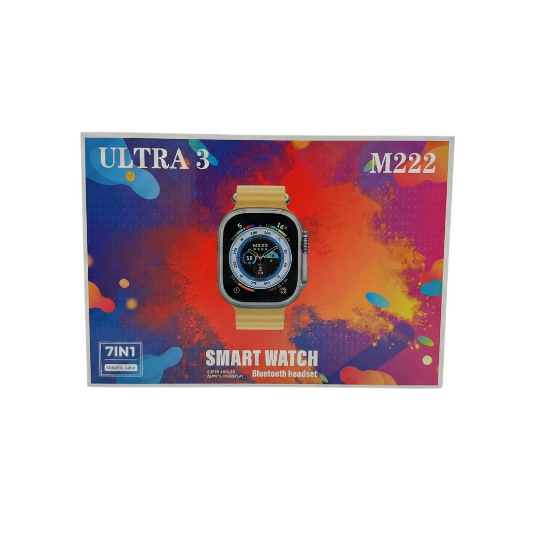 ULTRA 3 M222 7 IN 1 METALLIC CASE SMART WATCH
