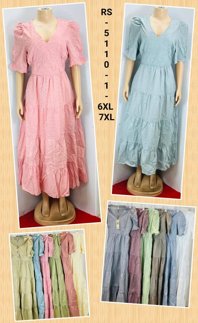 NEW SOFT CUTLON LONG FROCK