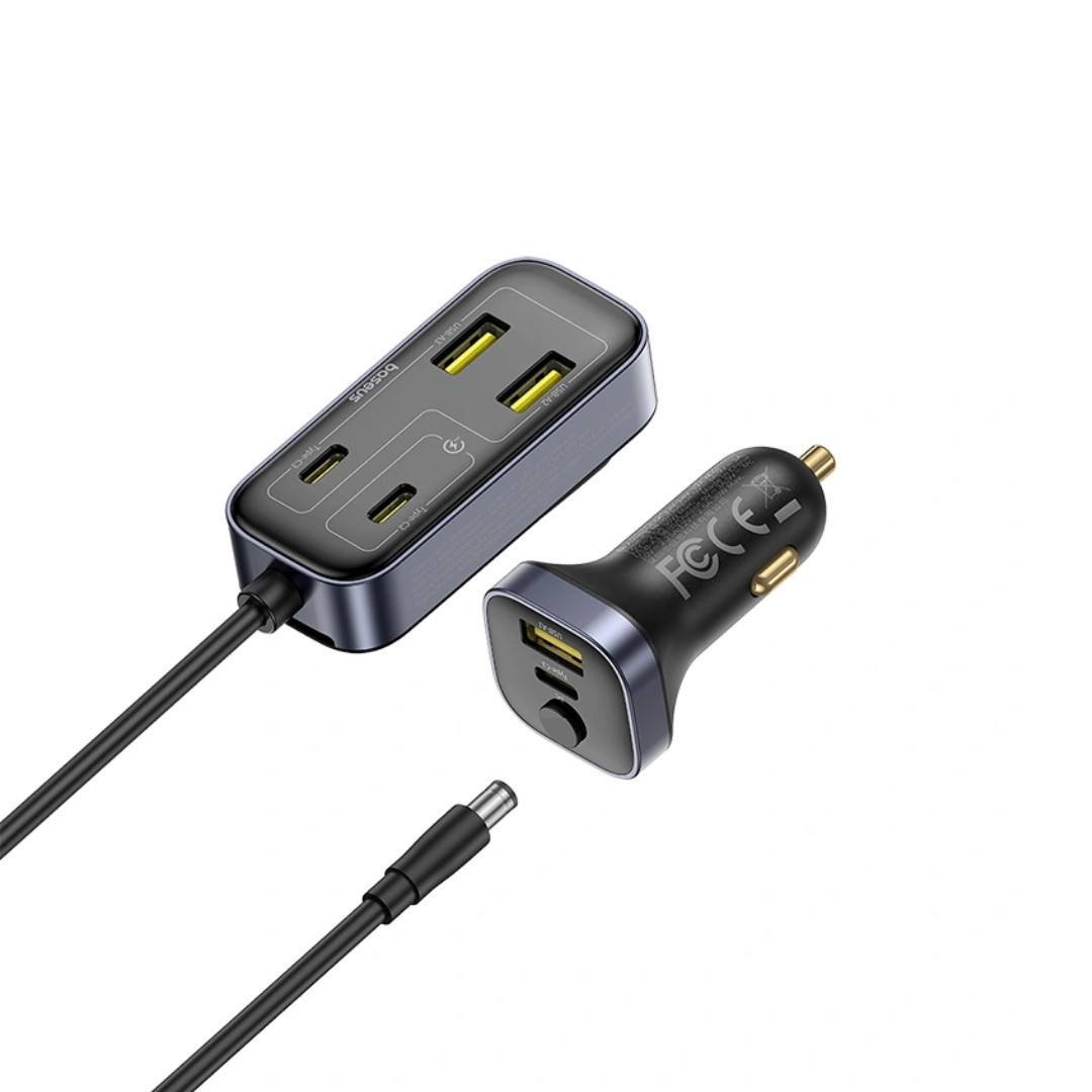 BASEUS BACKSEATPAL L1 VEHICLE CAR CHARGER ( BLACK )