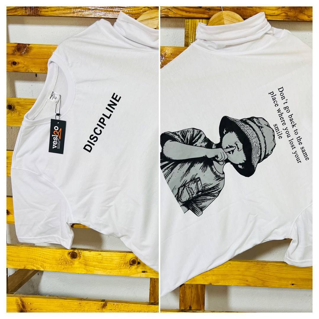 TRENDY HIGH NECK T-SHIRT