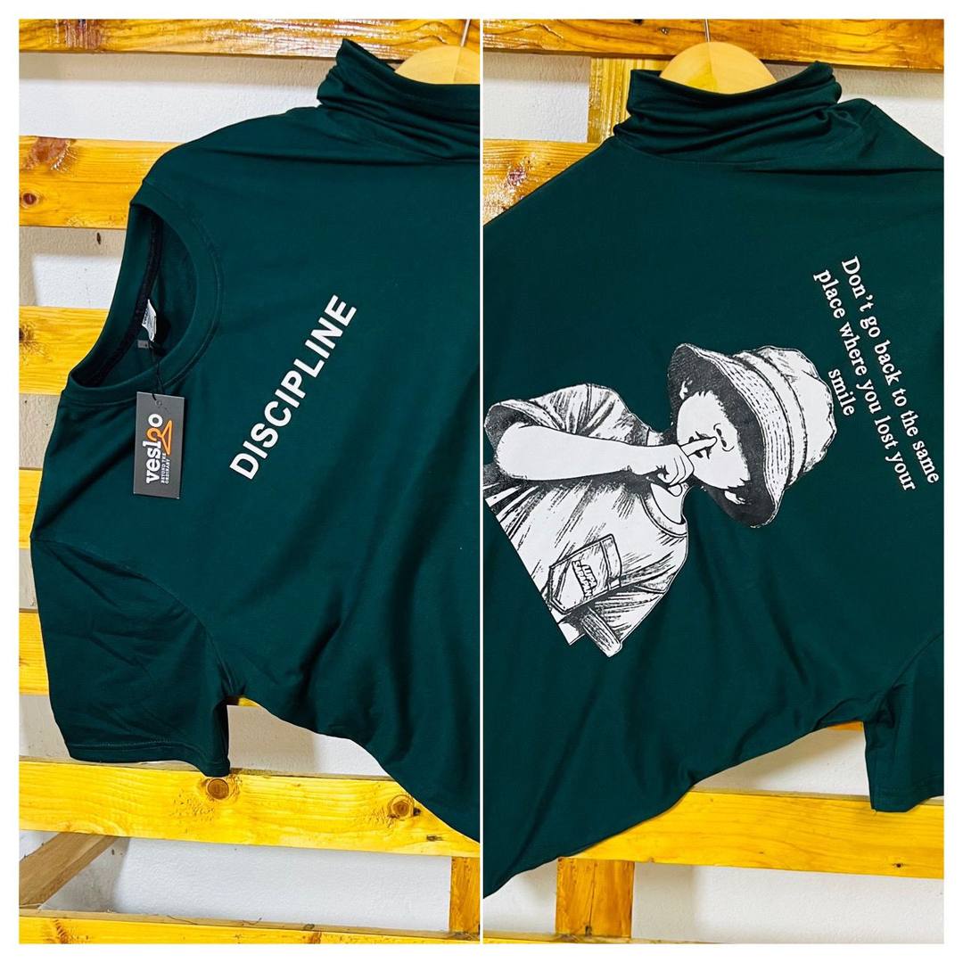 TRENDY HIGH NECK T-SHIRT