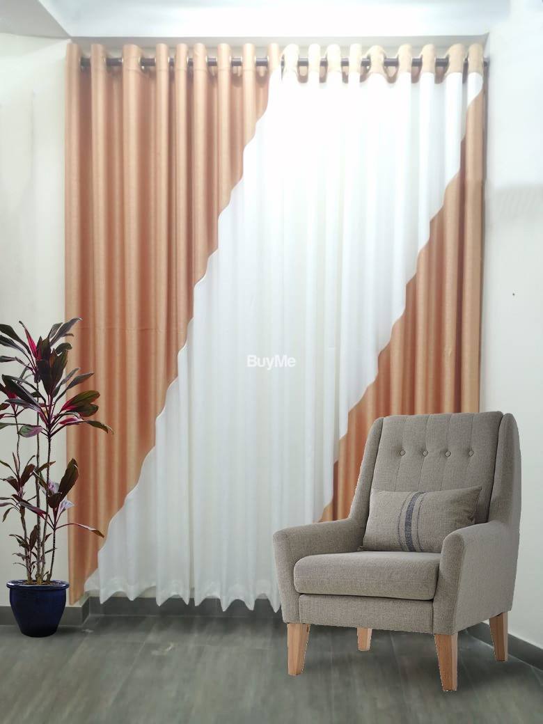 AMBER & WHITE CURTAINS DESIGN