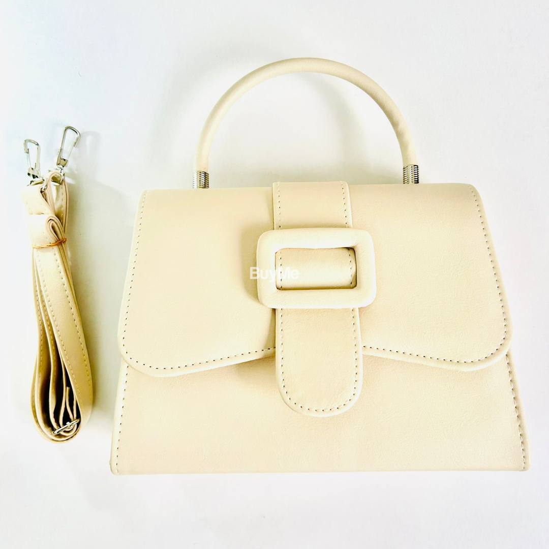 BEIGE COLOR LADIES HAND BAG - IMPORTED