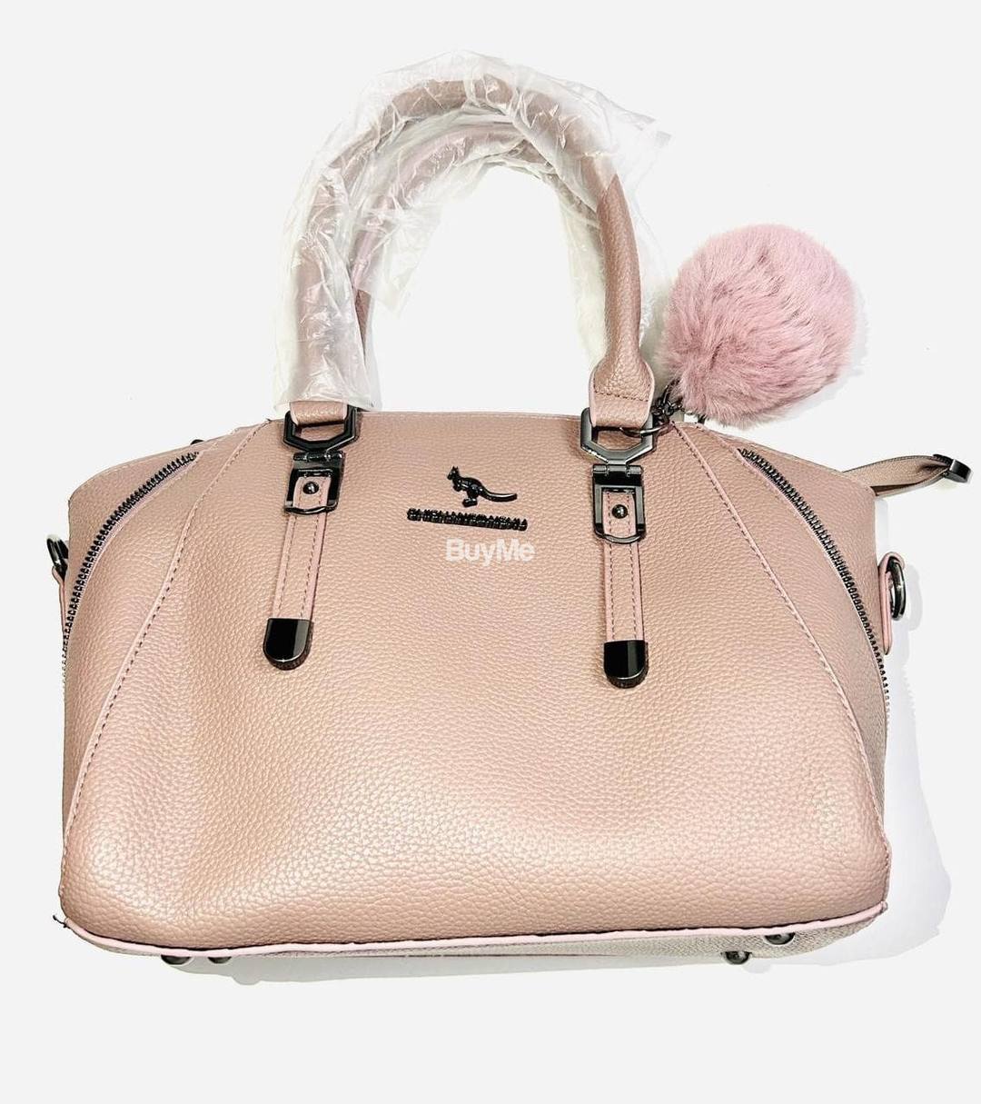 LIGHT PINK RICH LOOK HAND BAG - IMPORTED