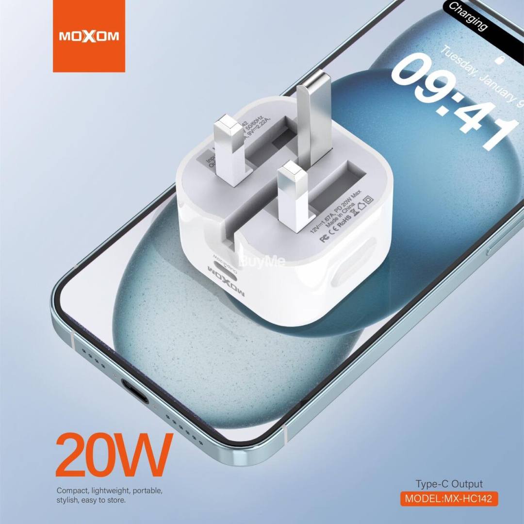 MOXOM MX HC142 USB C 20W POWER ADAPTER