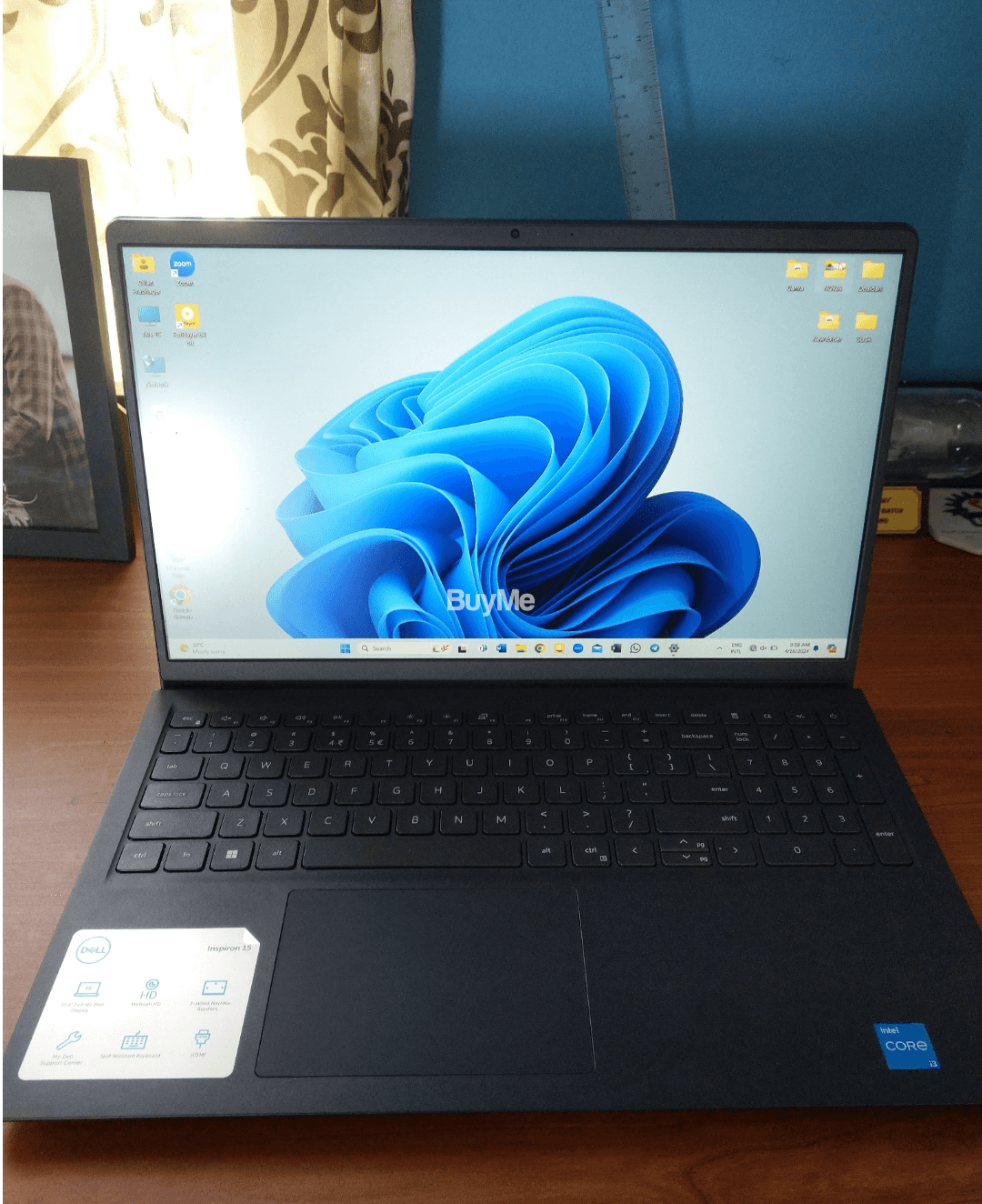 DELL INSPIRON 15 BLACK අවුරුද්දක SINGER WARRANTY සමඟ