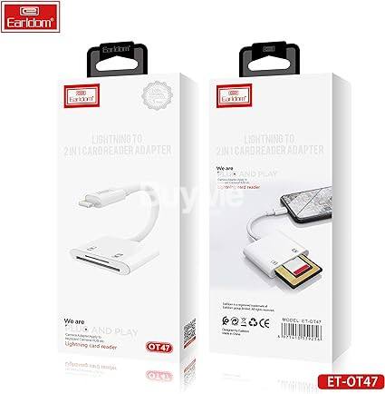 Earldom Lightning to 2 in 1 Card Reader Adapter OT47