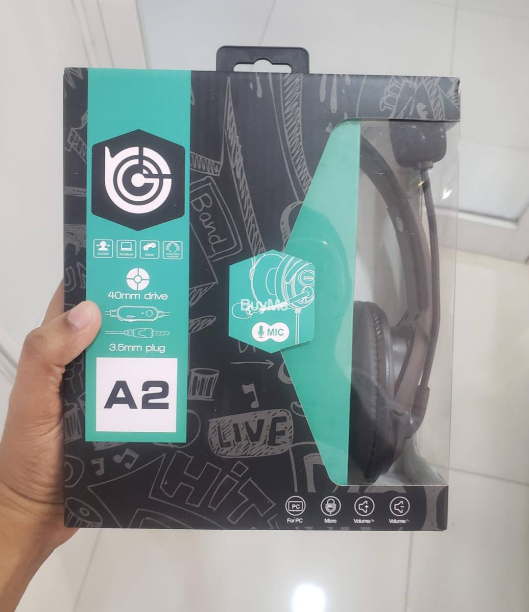 A2 WIRED HEADPHONE WITH MIC – AUX (3M)