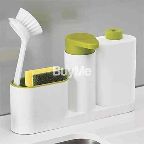 MULTIFUNCTIONAL SOAP DISPENSER STORAGE RACK SINK TIDY SET