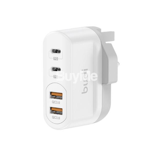 BUDI 40W DUAL USB QC & DUAL USB-C PD CHARGER AC326TQUW
