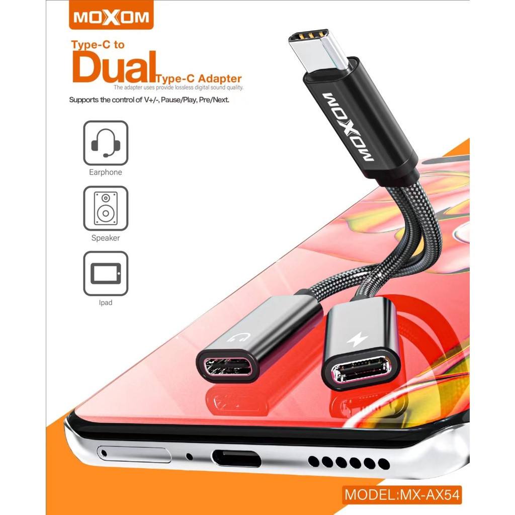 MOXOM MX-AX54 TYPE C TO DUAL TYPE C ADAPTER