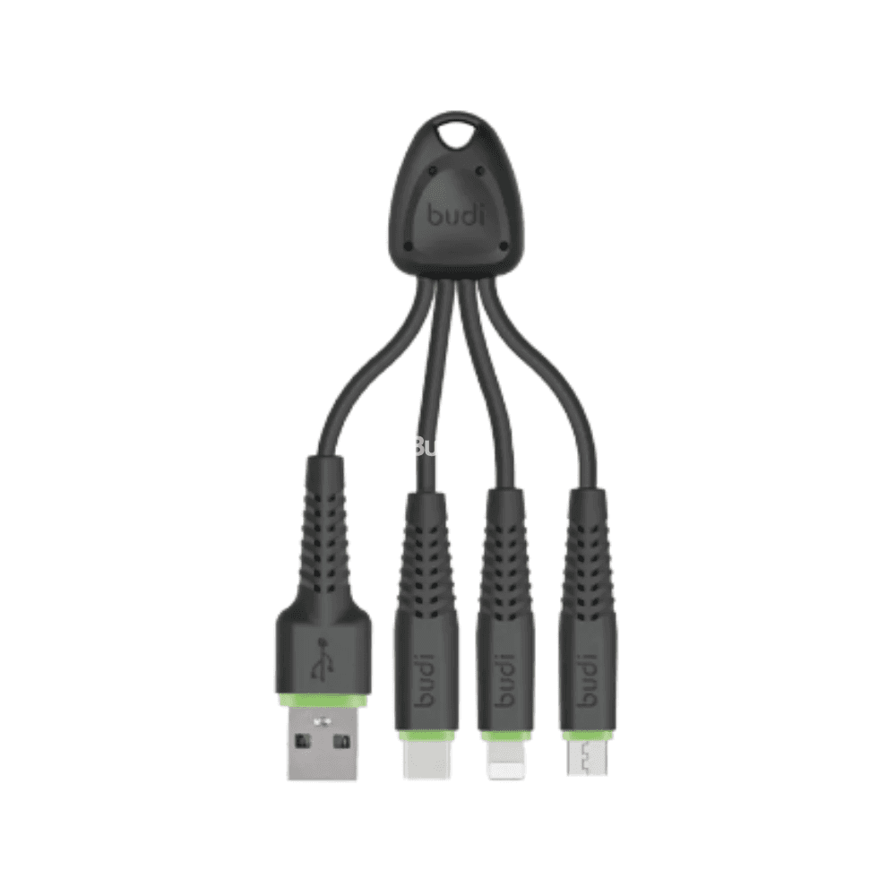 BUDI 3 IN 1 CHARGE CABLE M8J150K 15CM