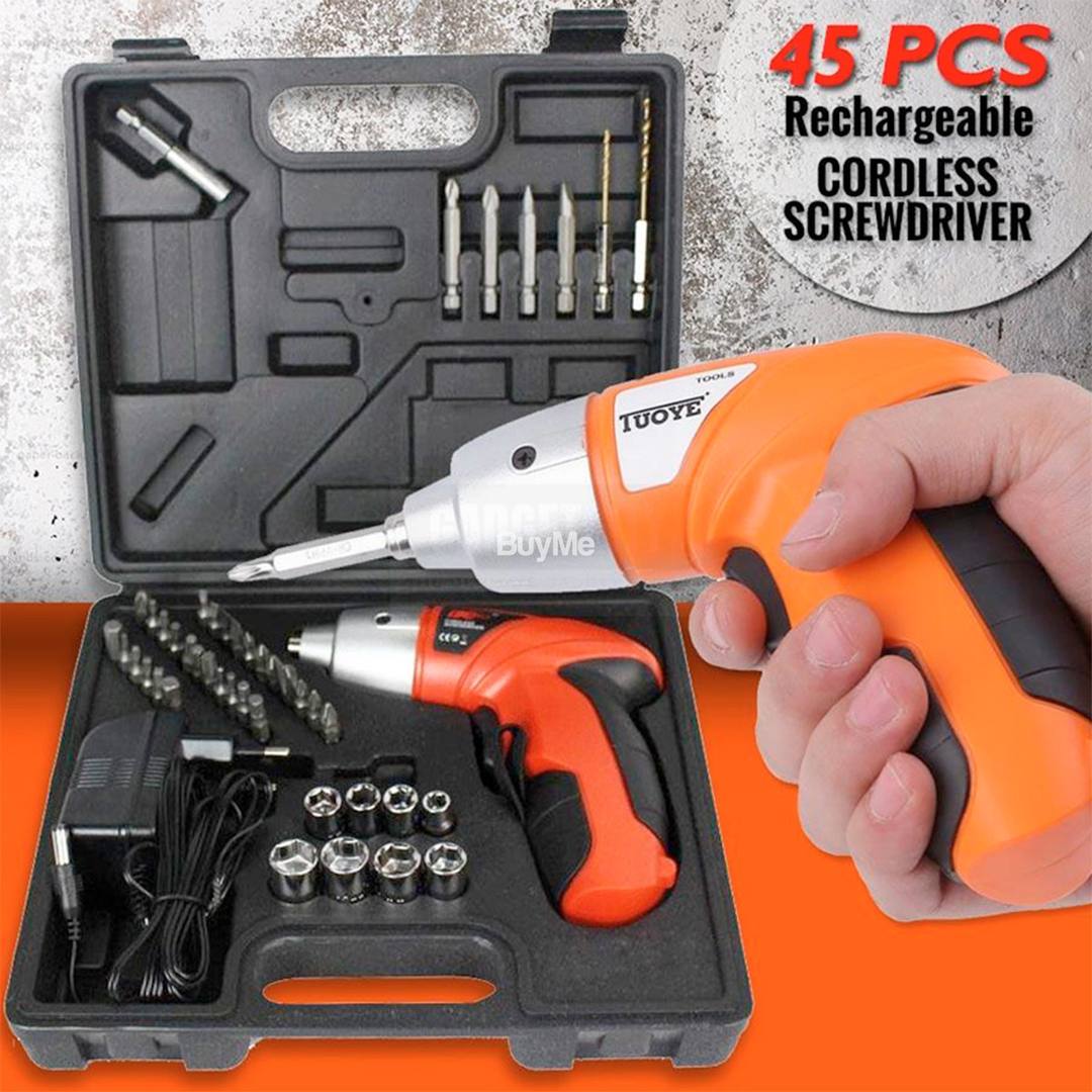 45 PCS RECHARGEABLE SCREWDRIVER SET