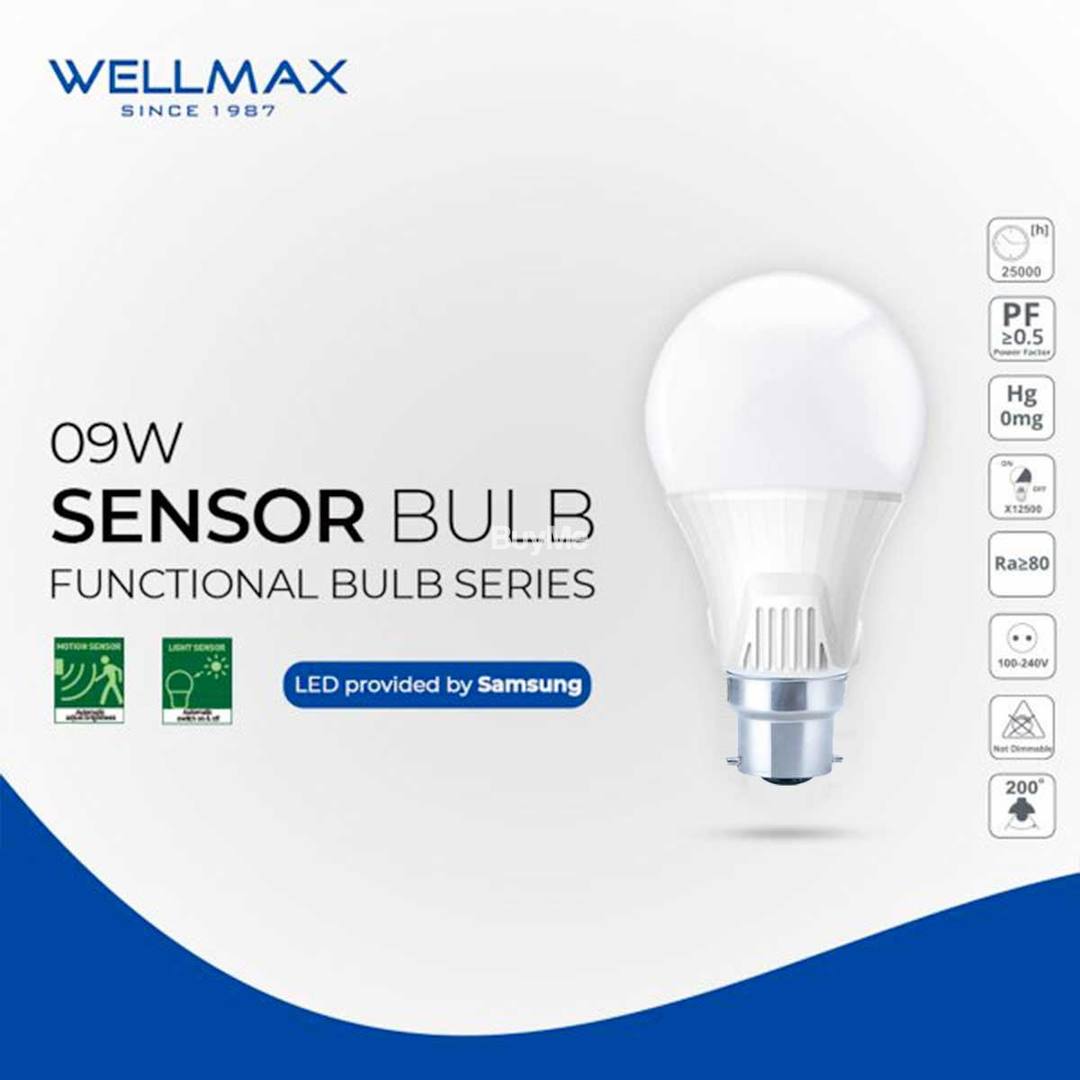 9 WATT WELLMAX MOTION SENSING LED BULB