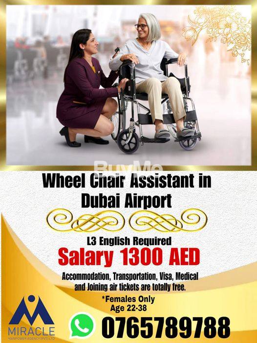 WHEEL CHAIR ASSISTANT IN DUBAI AIRPORT