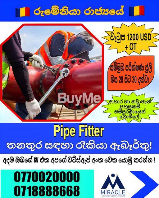 OVERSEAS JOBS FOR PIPE FITTER - ROMANIA