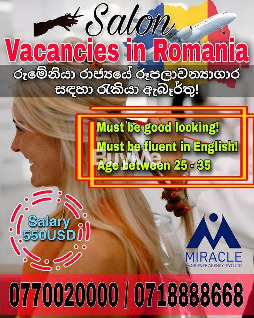 OVERSEAS JOBS FOR SALOON VACANCIES