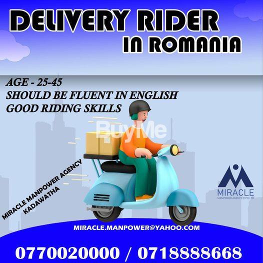 DELIVERY RIDER IN ROMANIA