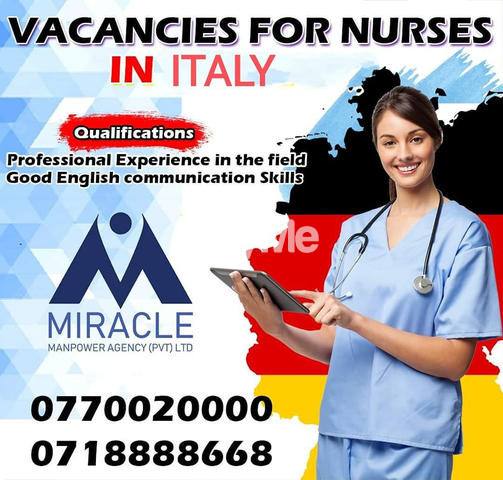 JOB VACANCIES FOR NURSES IN ITALY