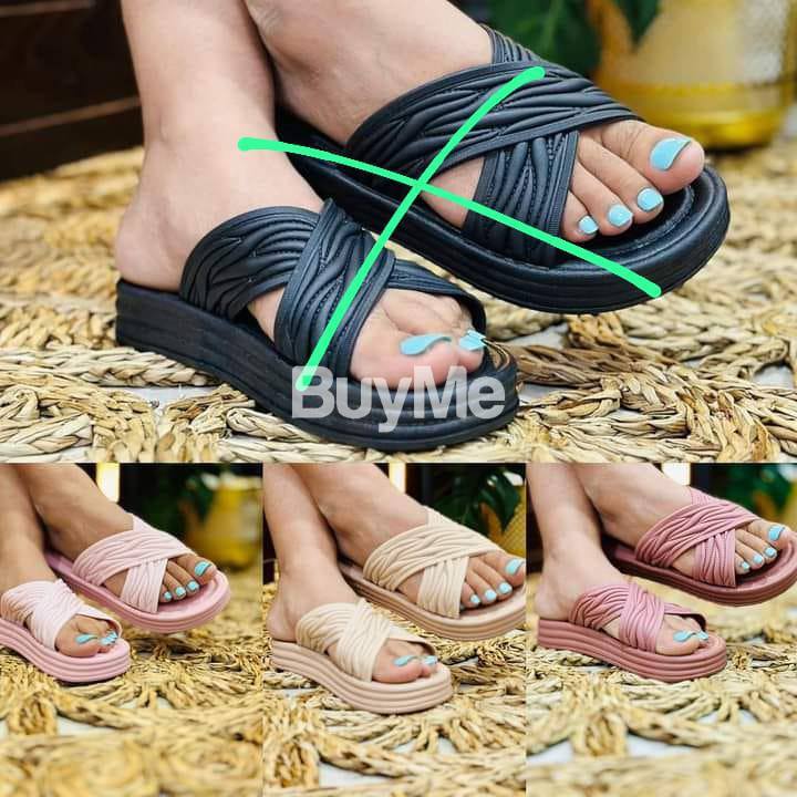 PINK & NUDE WIBE COLOUR LADIES FLIP FLOPS