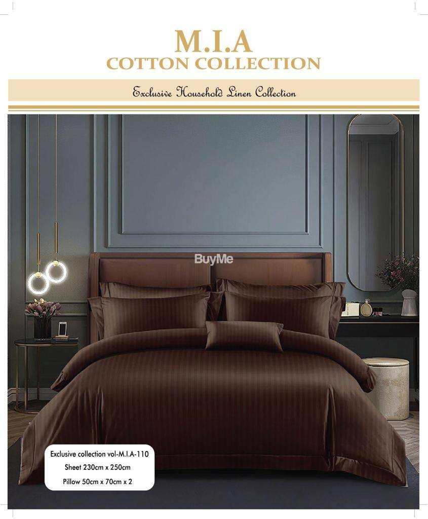 M.I.A PLAIN BEDSHEET - DARK BORWN
