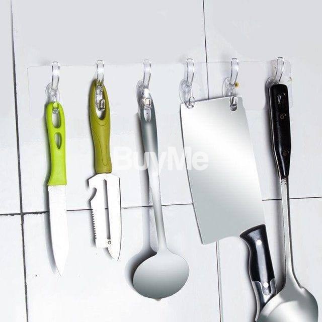 6 ROW PUNCH-FREE TRANSPARENT STORAGE RACK