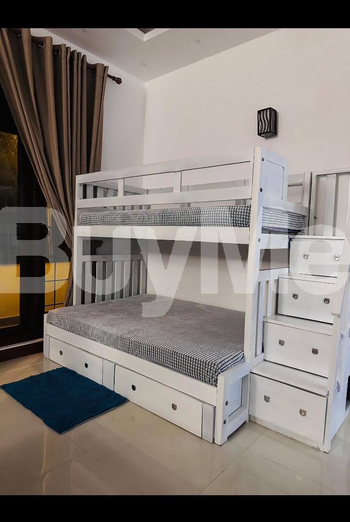 KIDS DOUBLE STORY BED - WHITE FINISH