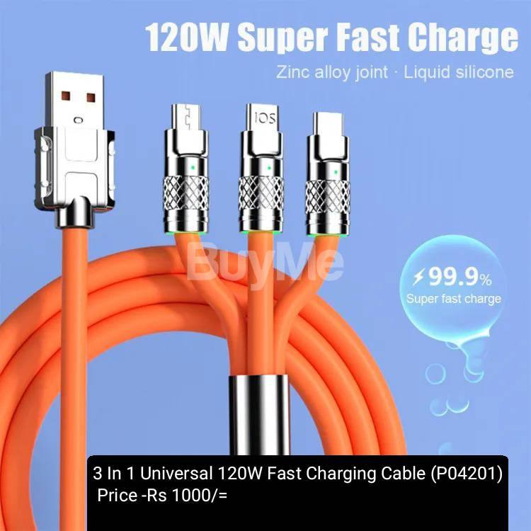3 IN 1 UNIVERSAL 120W FAST CHARGING CABLE