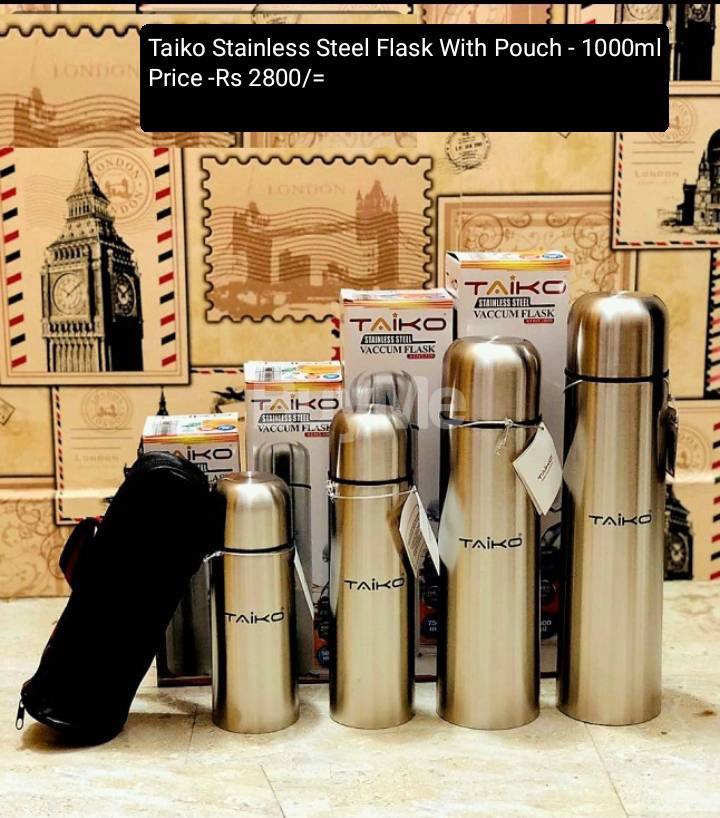 TAIKO STAINLESS STEEL FLASK WITH POUCH - 100ML