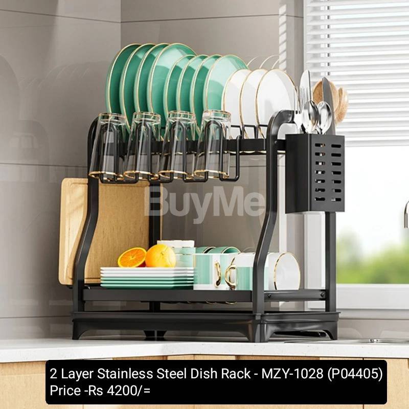 2 LAYER STAINLESS STEEL DISH RACK