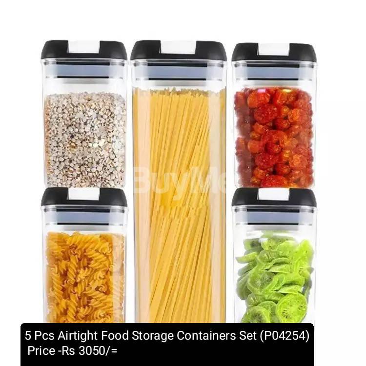 5PCS AIRTIGHT FOOD STORAGE CONTAINERS SET