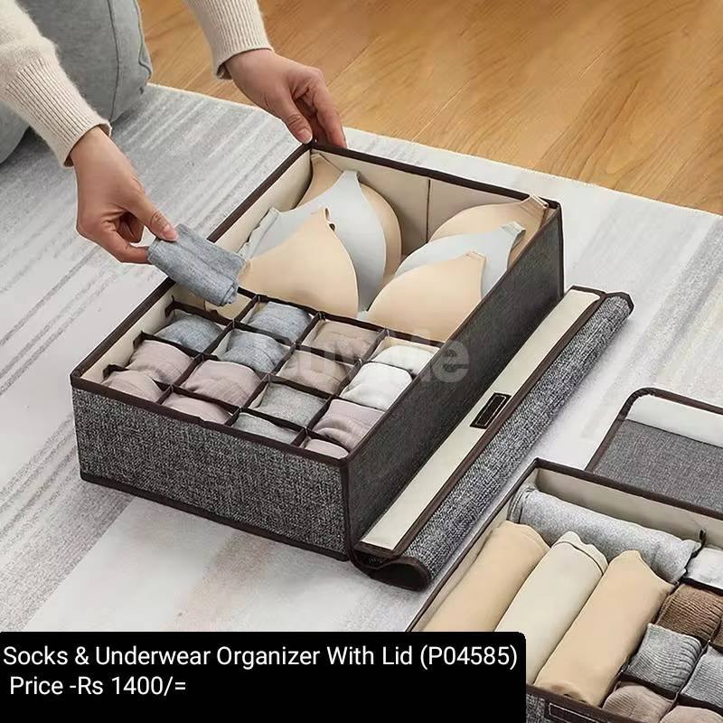SOCKS & UNDERWEAR ORGANIZER WITH LID