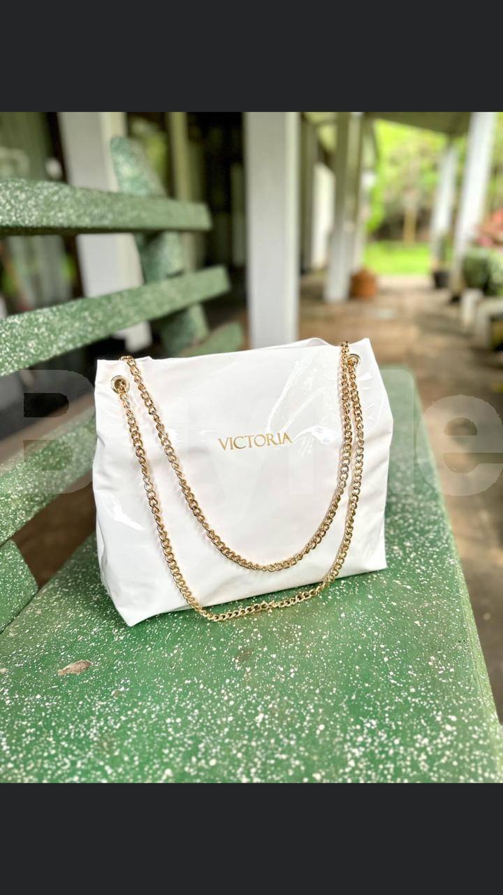 VICTORIA SHINE BAG - WHITE